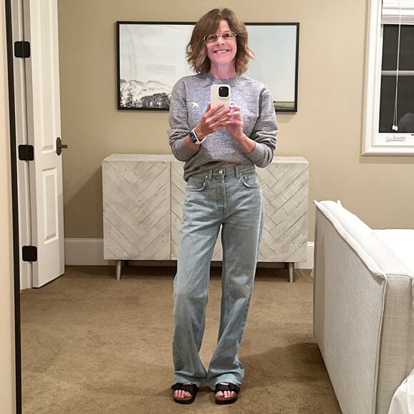 GRLFRND Brooklyn High Rise Loose Straight in Miracle Mile 25 - Picture 4 of 13